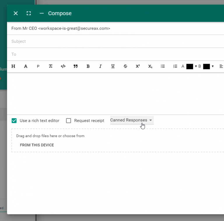 How to create email Canned Response? Singapore Email Hosting