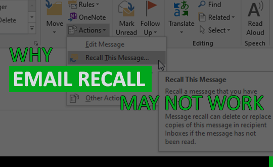 email recall not work