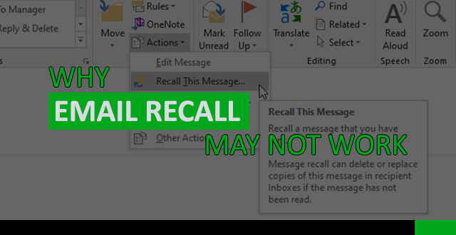 email recall not work